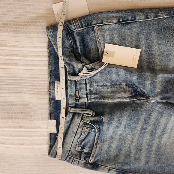 Good American Good Legs Straight Jeans in blue size 6 new with tag - Picture 15 of 17